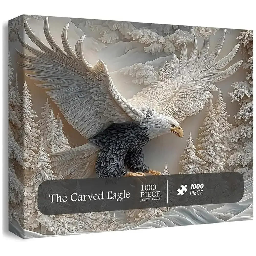 3D Majestic Eagle Jigsaw Puzzle Personalized Picture Puzzle DIY Wall Art Decor For Living Room Bedroom Handmade Gifts Peaceful Pleasures Health and Wellness