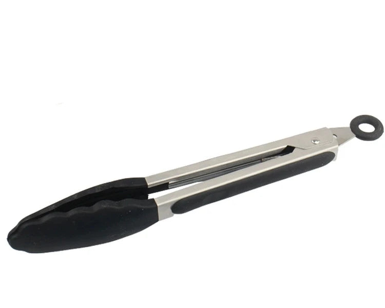Stainless Steel Kitchen Tongs with Silicone Tips | BBQ & Cooking