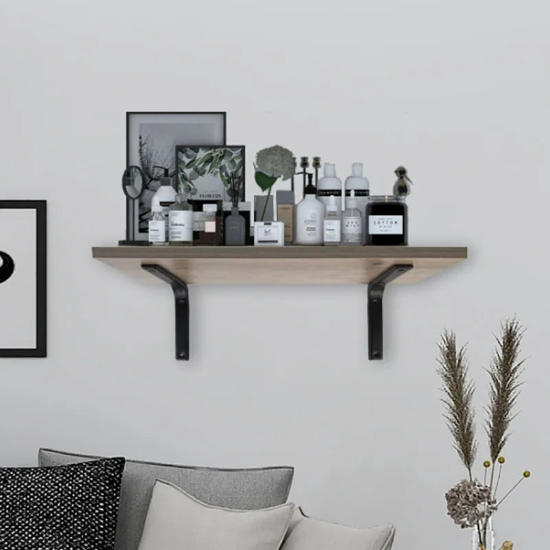 Heavy-Duty Floating Shelf Brackets | Black & White Steel