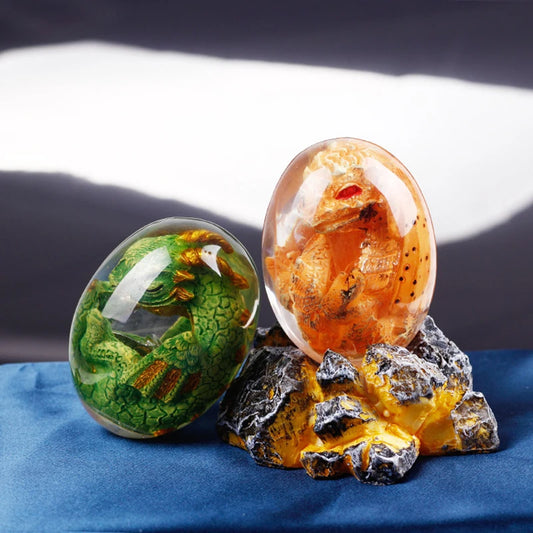 Crystal Lava Dragon Egg Resin Sculpture | Fantasy Collectible Resin Collectible Sculpture Peaceful Pleasures Health and Wellness