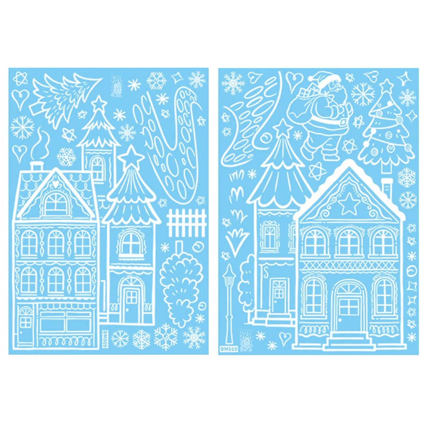 Snowman Christmas Window Clings & Removable Xmas Wall Decals