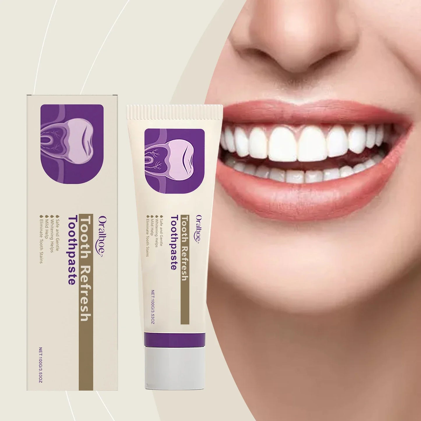 Oralhoe Whitening Toothpaste – Stain Removal & Fresh Breath