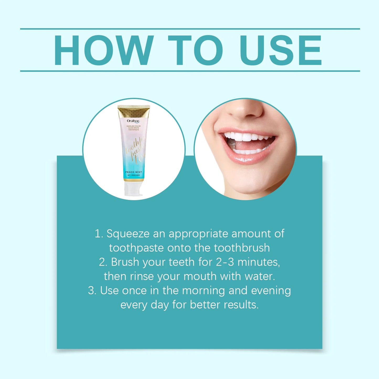 Oralhoe Radiant Whitening Toothpaste | Mint Flavor, 100g