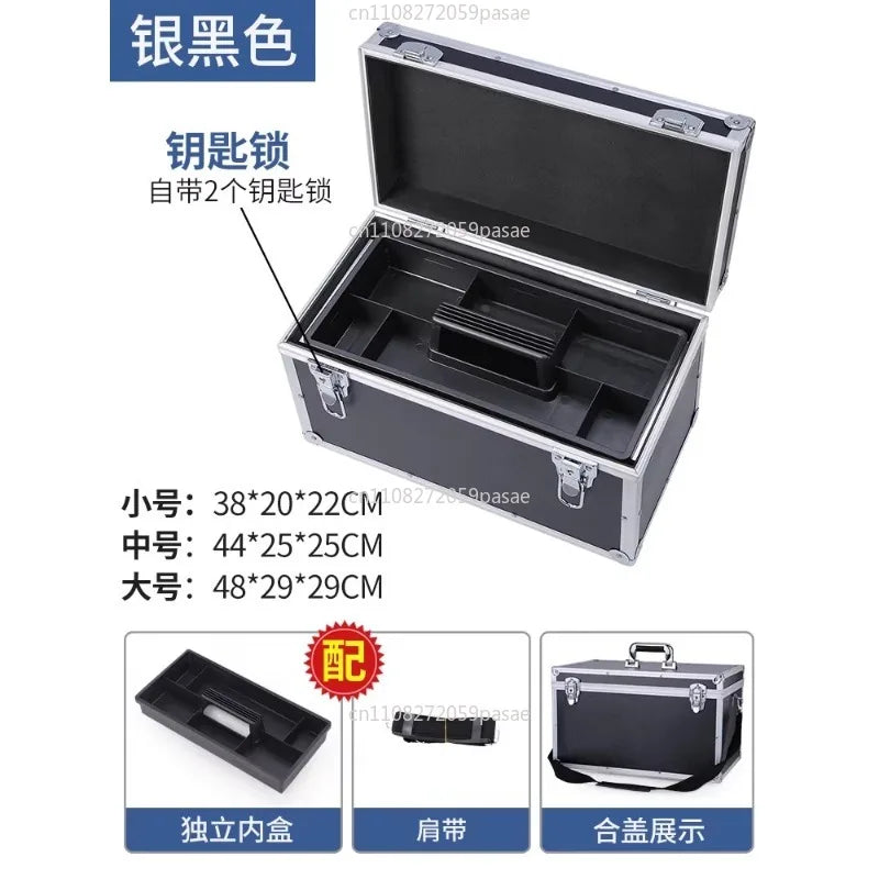 Aluminum Frame Multi-Layer Lockable Tool Storage Box