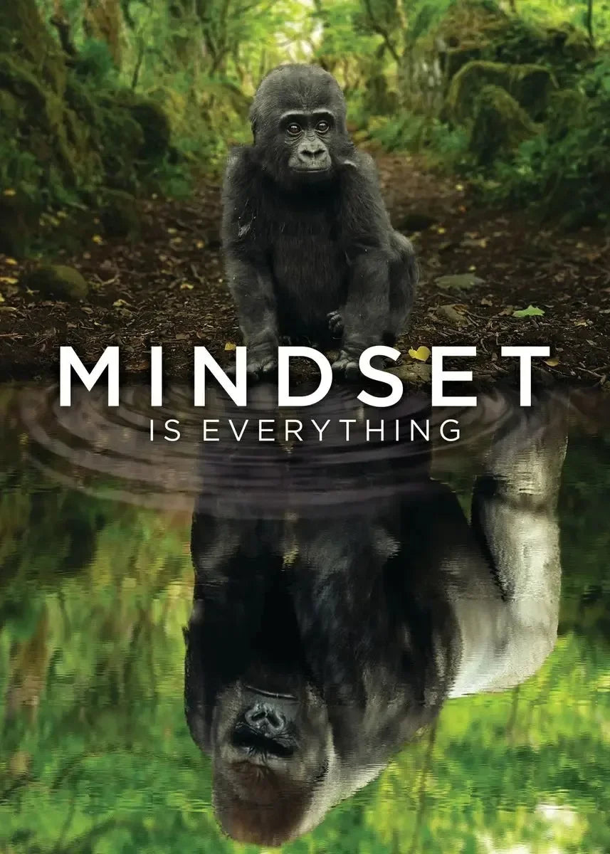 Mindset Is Everything Canvas Wall Art | Lion Wolf Tiger Poster