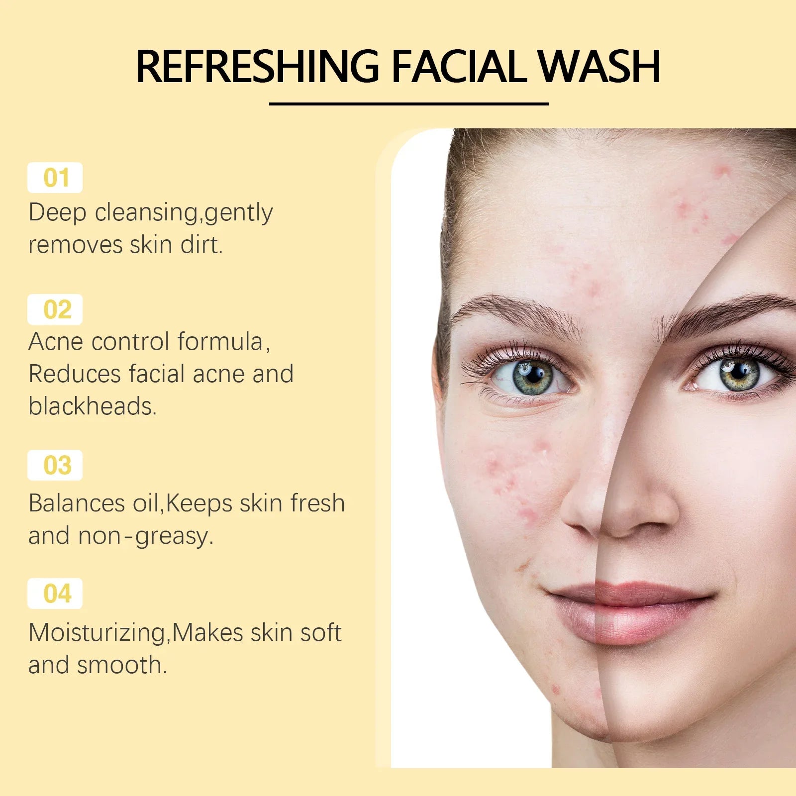 Gentle Honey Foam Face Wash – Oil Control Facial Cleanser Foaming Facial Cleanser Oasis Select