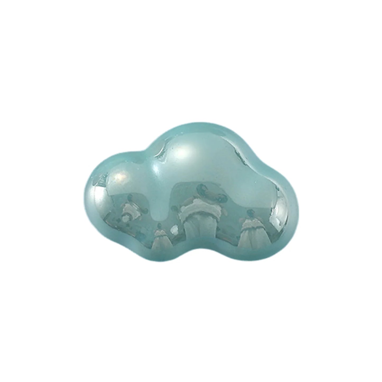 Clouds Shape Sliding Door Knobs Multi Color Clouds Design Glass Door Handle for Kitchen Cabinets Cupboard Peaceful Pleasures Health and Wellness Pearl Green 1PCS