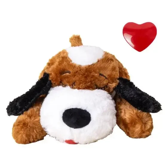 Pet Soft Comfort Toy Dog Anxiety Companion Sleep Simulation Heartbeat Plush Small Dog Golden Retriever Simulation Practical New Peaceful Pleasures Health and Wellness