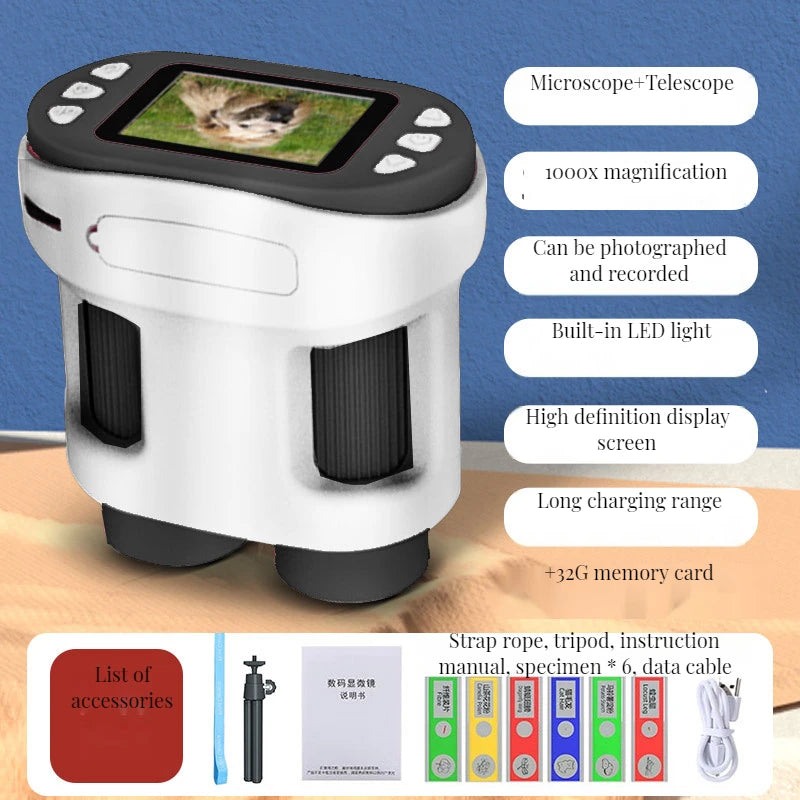 Handheld, Portable, with Screen and Photo Sharing Microscope, Children's Science, Students Can See Bacteria Peaceful Pleasures Health and Wellness 4