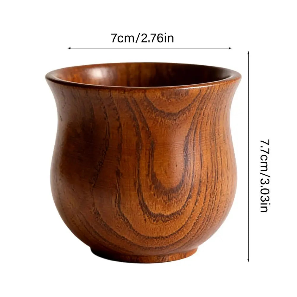 Handmade Wooden Coffee Mugs Set of 2 | Retro Wood Cups