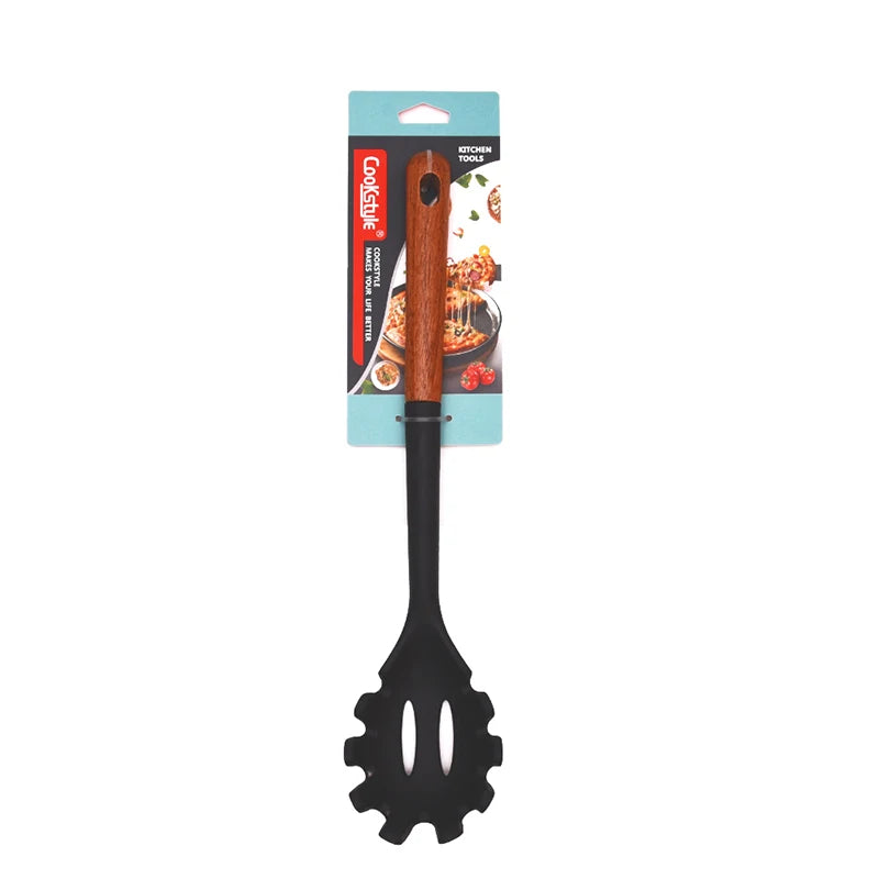 7-Piece Wooden Silicone Nonstick Kitchen Utensil Spatula Set Kitchen Utensil Set Peaceful Pleasures Health and Wellness A2
