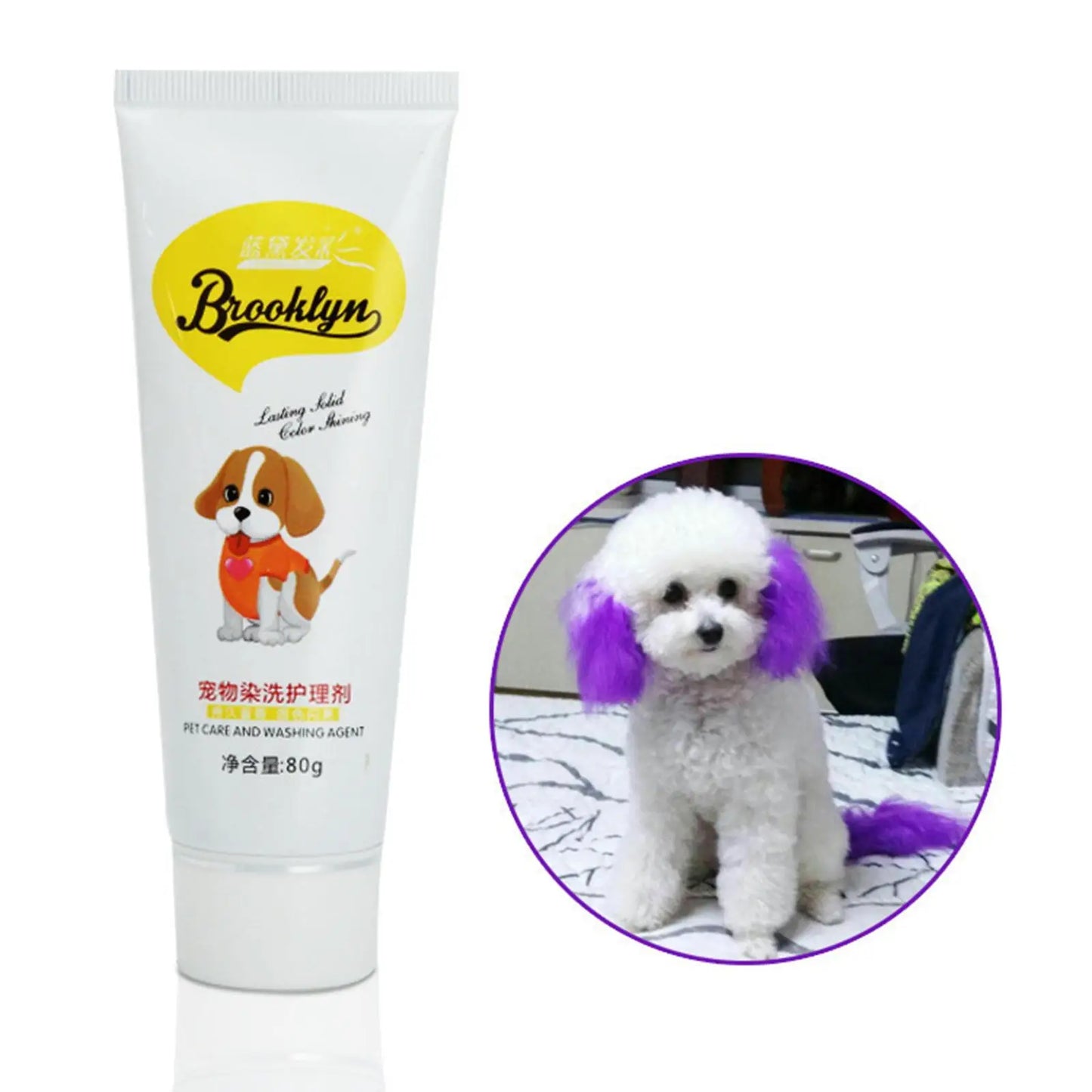 Dog Hair Dye Safely Grooming Lightweight Pet Care Professional Hair Dye Coloring Peaceful Pleasures Health and Wellness violet