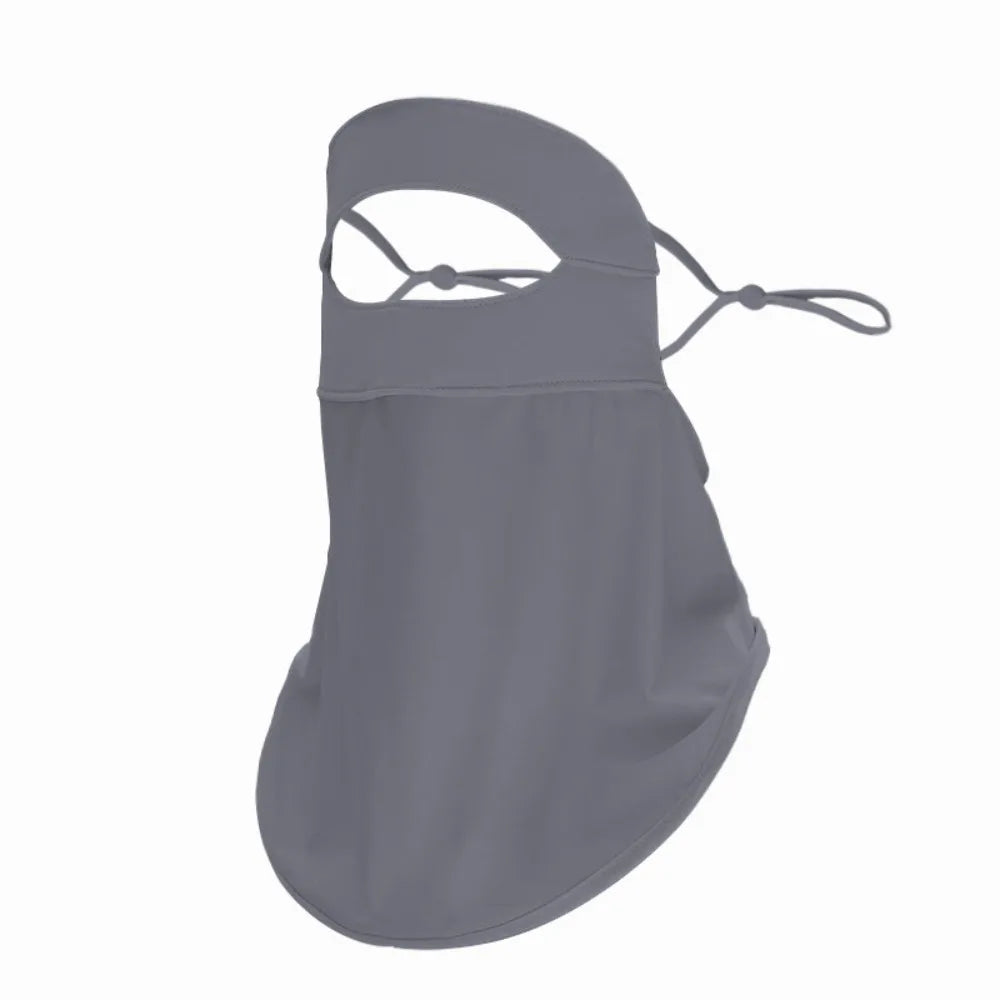 Full-Face Sunscreen Veil – UPF 50+ Outdoor Sun Protection Peaceful Pleasures Health and Wellness Dark Grey
