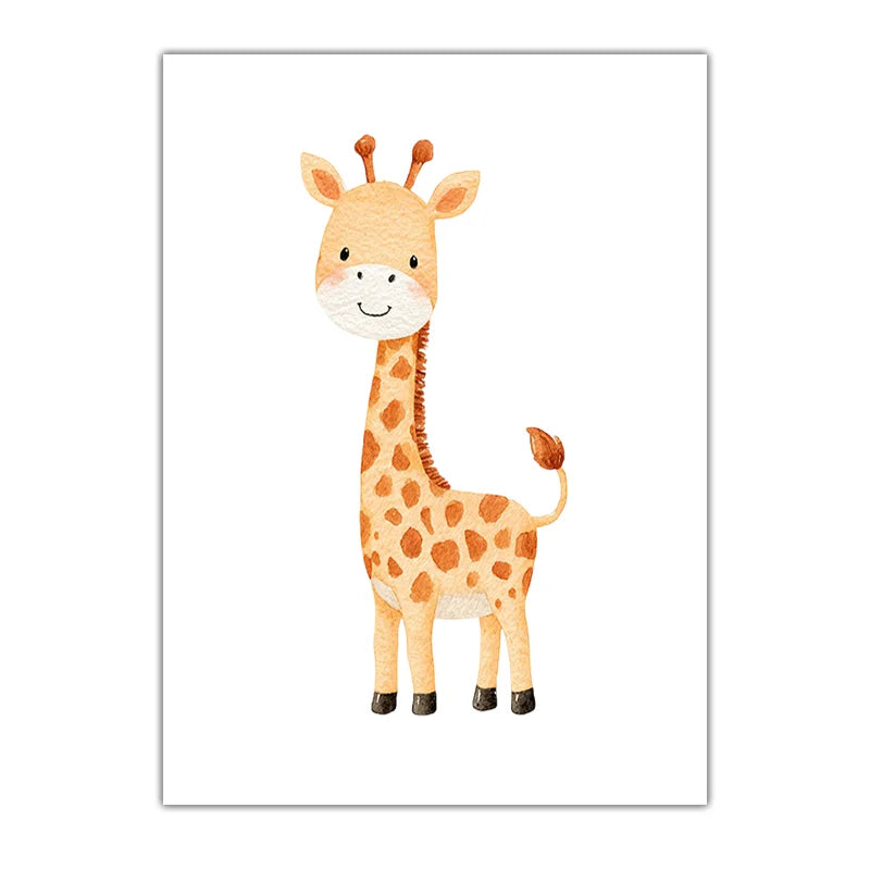 Cute Baby Animal Canvas Prints | Kids Nursery Wall Art Posters Canvas Wall Art Peaceful Pleasures Health and Wellness 01 40x60cm No Frame China Mainland