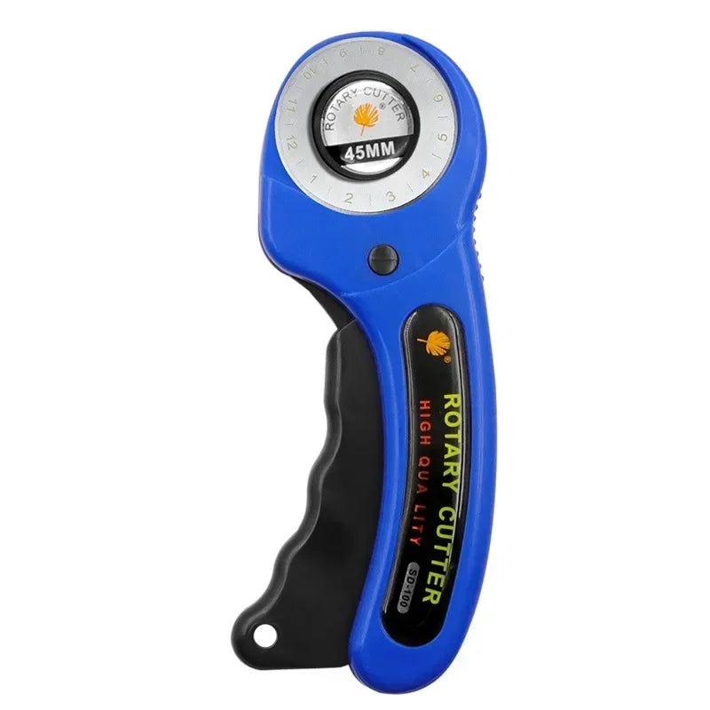 45MM Leather Craft Rotary Cutter Leather Cutting Tool Leather Craft Fabric Circular Blade Knife DIY Patchwork Sewing Quilting Peaceful Pleasures Health and Wellness D with 1 blade