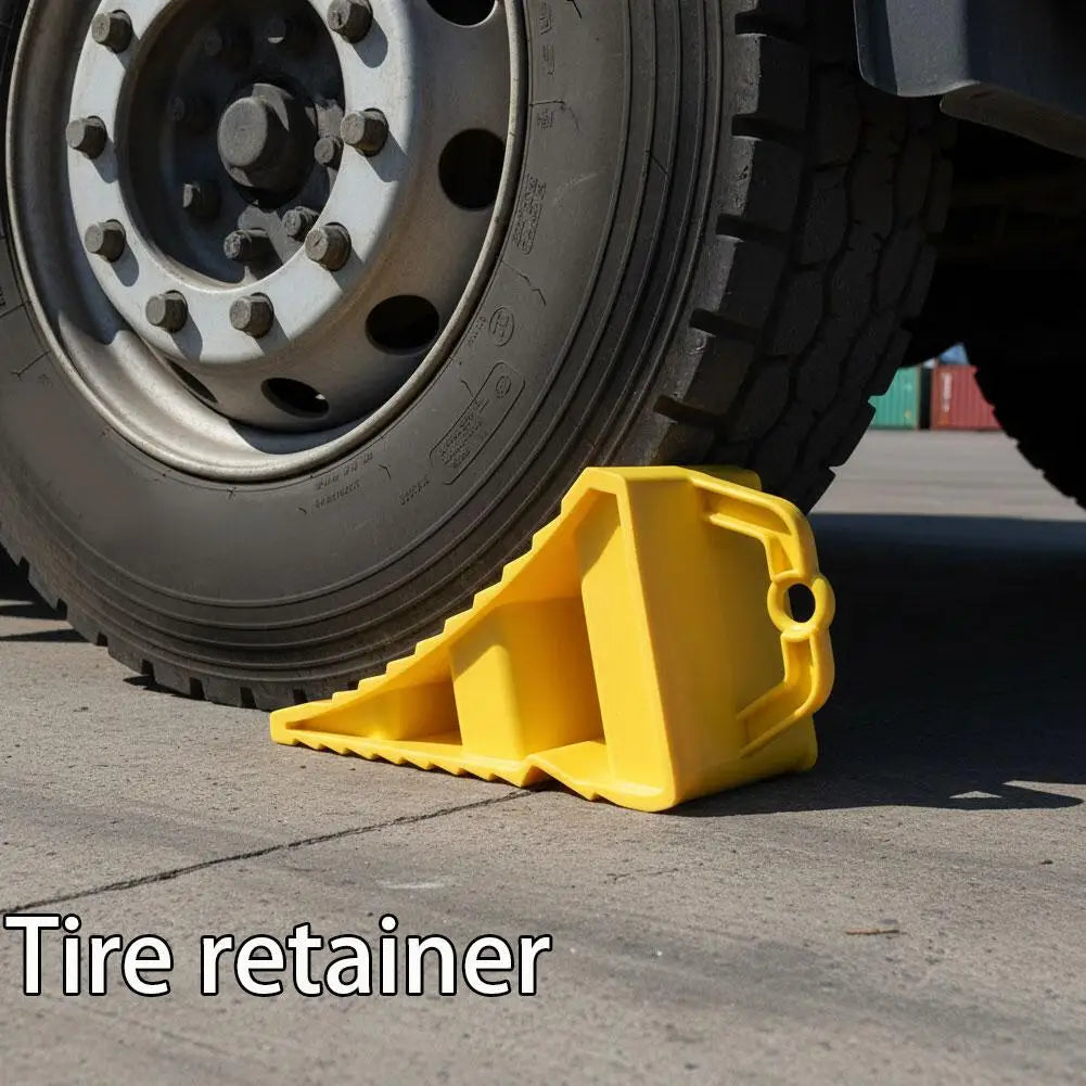 1/2pcs Car Wheel Chock Portable Anti-Slip Tire Stop Block For RV Truck Trailer Heavy Duty Parking Wedge Wear-Resistant Stopper Peaceful Pleasures Health and Wellness