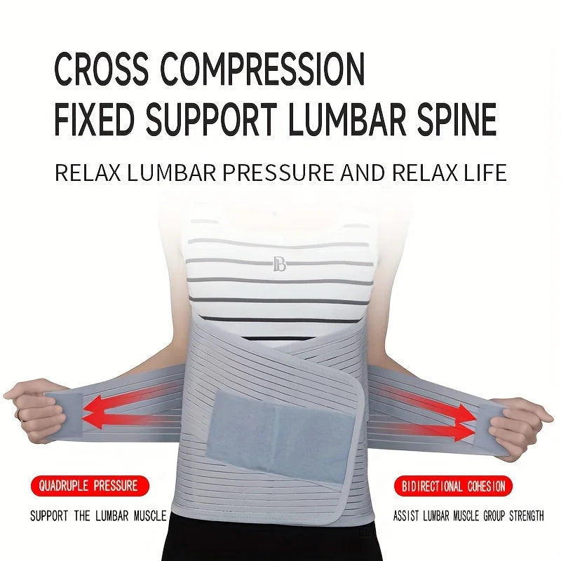 Adjustable Lumbar Support Belt Double Pull Back Waist Orthopedic Corset Spine Decompression Back Pain Relief Tighten The Abdomen Peaceful Pleasures Health and Wellness
