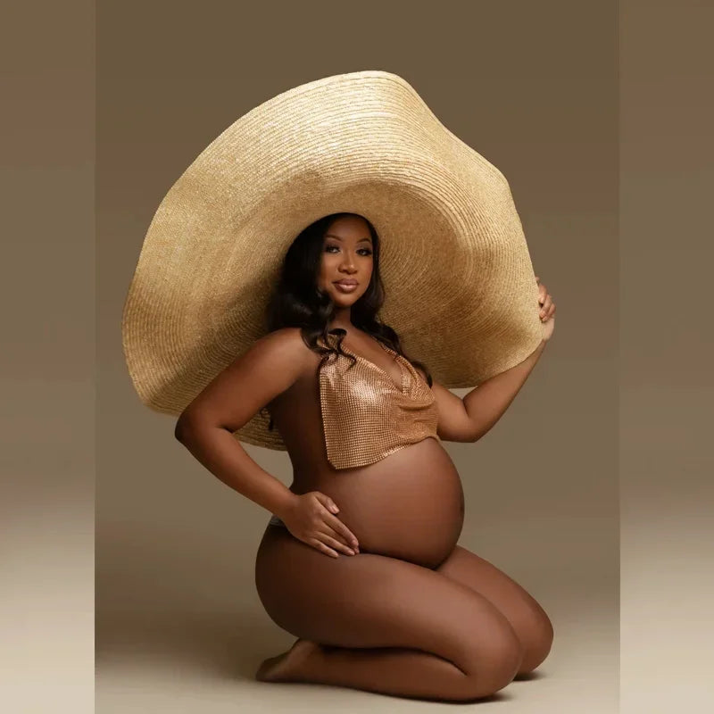 Oversized Floppy Straw Sun Hat, Giant Panama Straw Hat for Maternity Photoshoots, Oversized Wide Brim Straw Hat Peaceful Pleasures Health and Wellness ivory One size