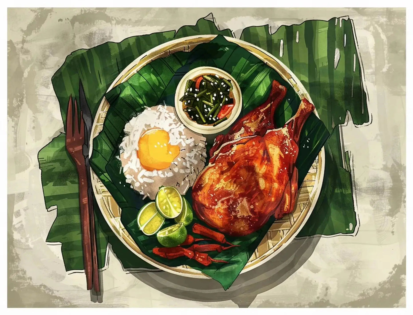 Philippines Street Food Canvas Wall Art | Unframed Poster