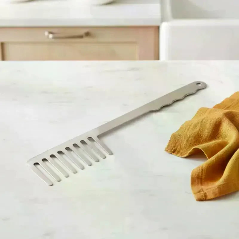 Stainless Steel Pasta Serving Fork | Heat-Resistant Handle Pasta Serving Fork Peaceful Pleasures Health and Wellness