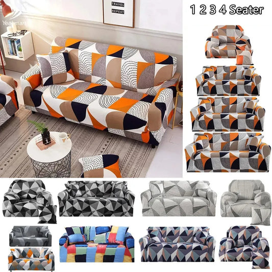 Stretch Sofa Cover Universal Printed Sofa Slipcover Loveseat Couch Cover Polyester Furniture Protector Cover with 1Pc Pillowcase Peaceful Pleasures Health and Wellness