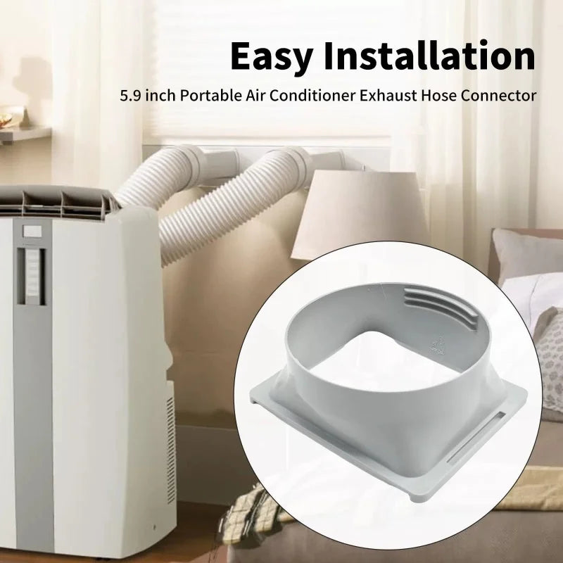 Portable AC Exhaust Hose Connector | Dual Duct Vent Adapter