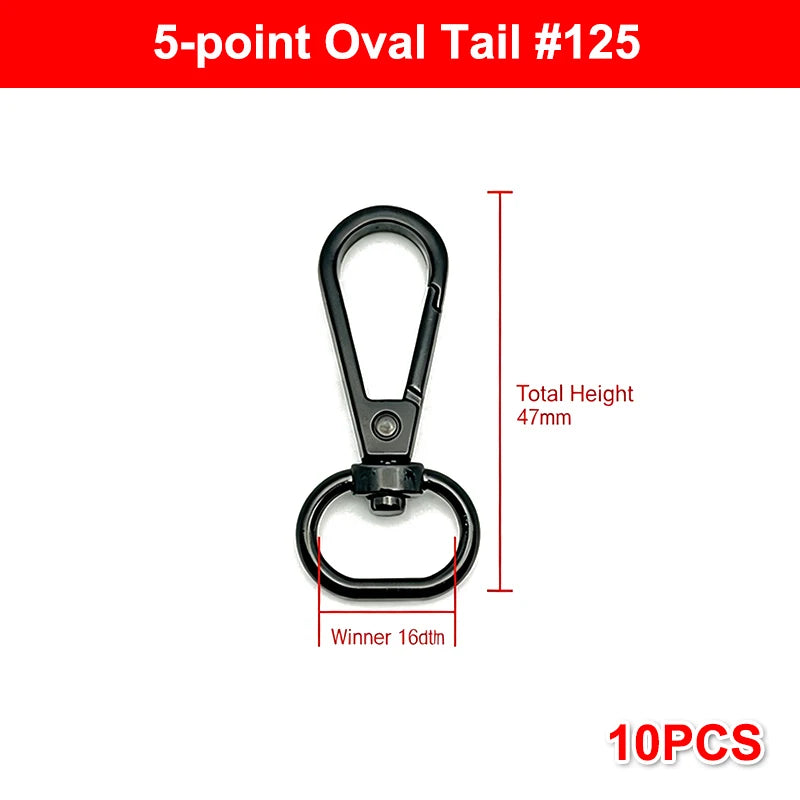 10Pcs Zinc Alloy Swivel Snap Hooks | DIY Bag & Keychain Hardware