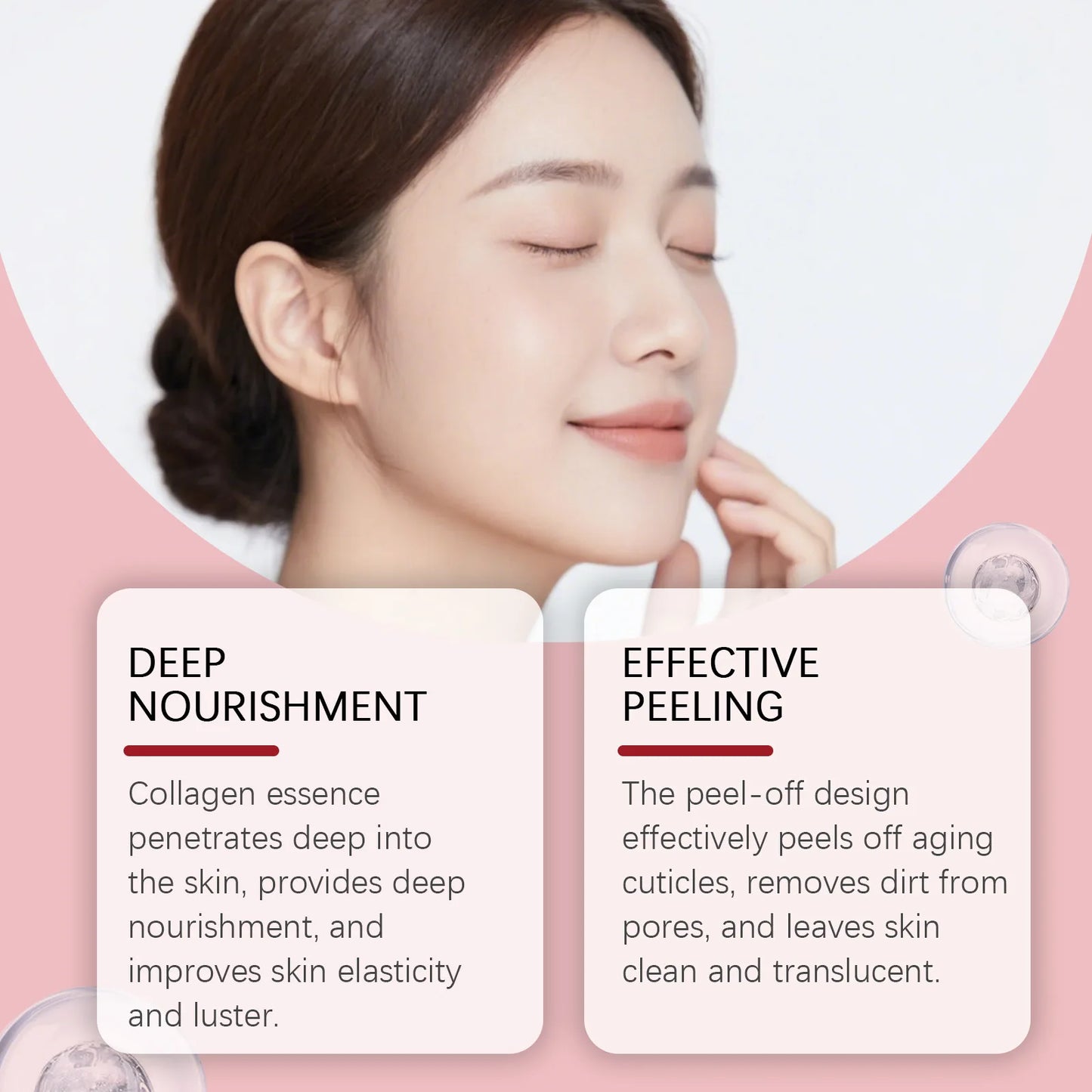 Collagen Peel Off Mask Clean Pores Exfoliating Remove Blackheads Reduce Oil Brighten Dull Skin Moisturize Smooth Skins Face Mask Peaceful Pleasures Health and Wellness