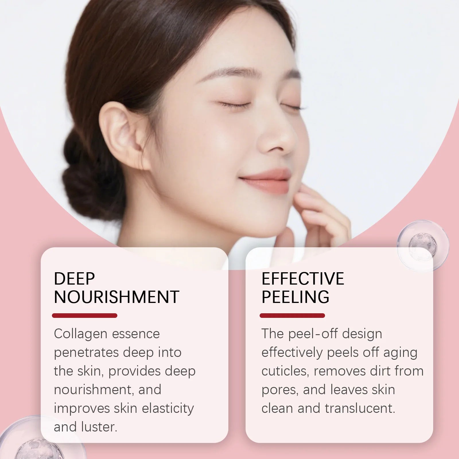 Collagen Peel Off Mask Clean Pores Exfoliating Remove Blackheads Reduce Oil Brighten Dull Skin Moisturize Smooth Skins Face Mask Peaceful Pleasures Health and Wellness