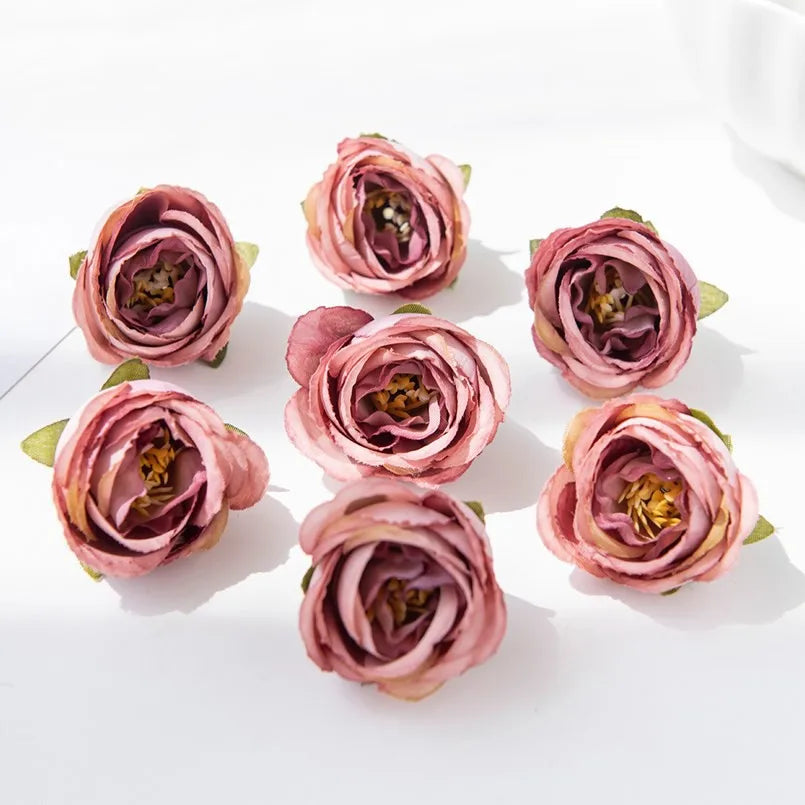 Artificial Silk Rose Flower Heads 15/30pcs – Wedding & Decor