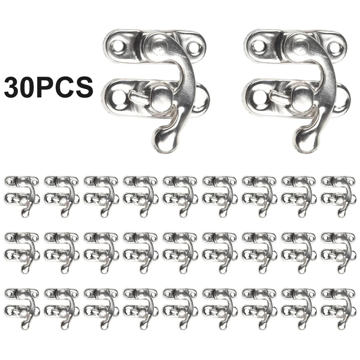 30-Pack Toggle Hasp Latch Clasps for Wooden Boxes – Gold, Bronze