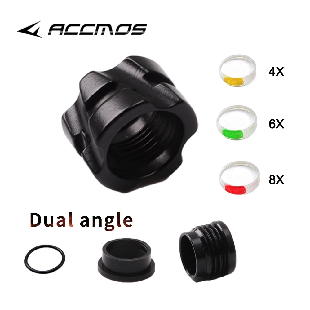 37 45 Degree Peep Sight Hole Aperture Inner Core Clarifier Lens 4X 6X