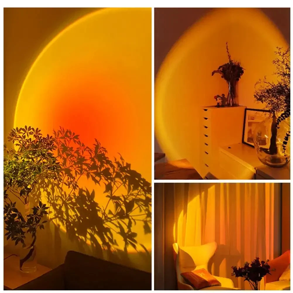 Rechargeable Astronaut Robot Rainbow Projection Sun Lamp Table Night Light Sunset Lamp Infinite Dimming Bedroom Atmosphere Light Peaceful Pleasures Health and Wellness