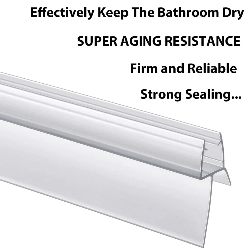 PVC Shower Door Seal Strip 4–6mm Glass | Waterproof Weatherstrip