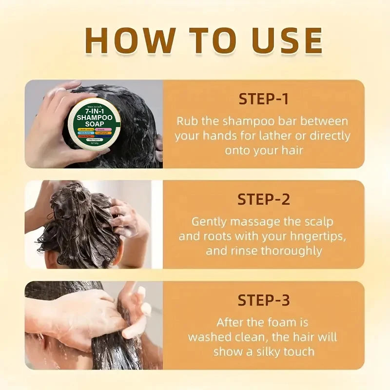 7-in-1 Plant-Based Shampoo Soap Bar | Cleansing & Hydration
