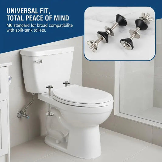 2-Pack Leakproof Toilet Tank Bolt Kit | Cistern to Pan Fix Toilet Repair Hardware Peaceful Pleasures Health and Wellness