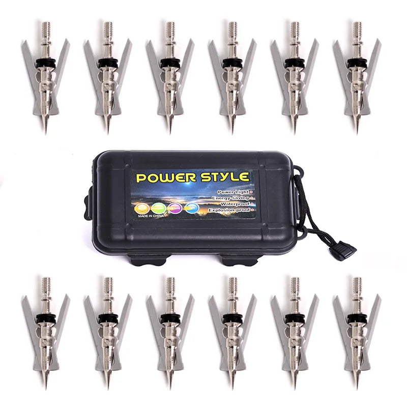 100 Grain Arrowhead Tips Archery Point Hunting Broadheads Plastic