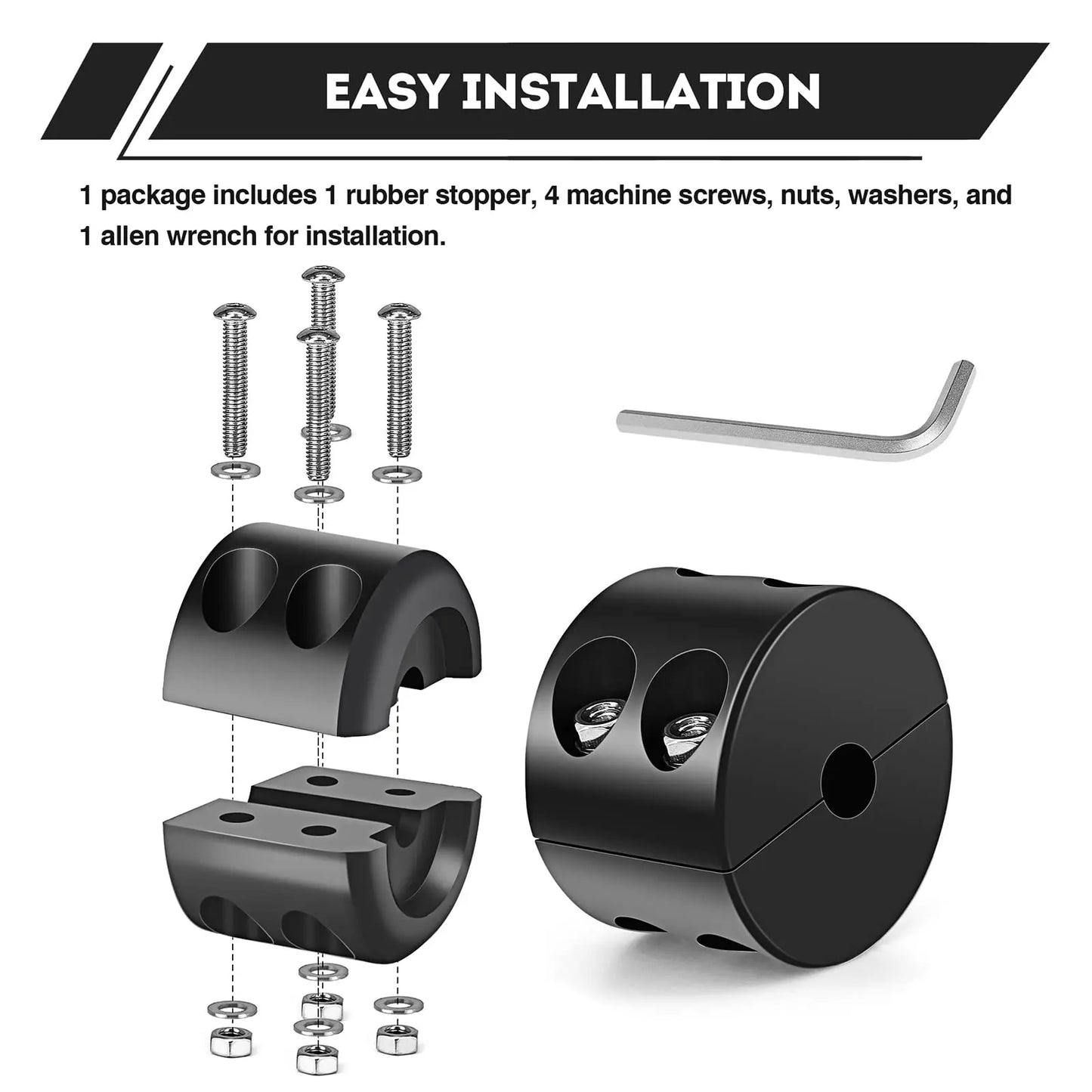 Winch Stopper Cable Truck UTV ATV Rubber Universal Hook Rope Line
