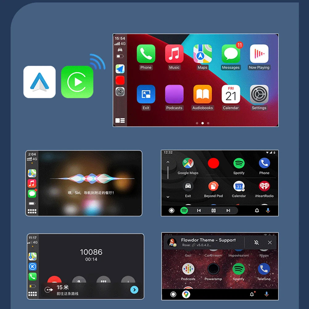 Wireless Carplay Android Auto Adapter Plug&Play USB Car Dongle 2 in 1 Mini Box for OEM Wired CarPlay/Andriod Auto Cars Peaceful Pleasures Health and Wellness
