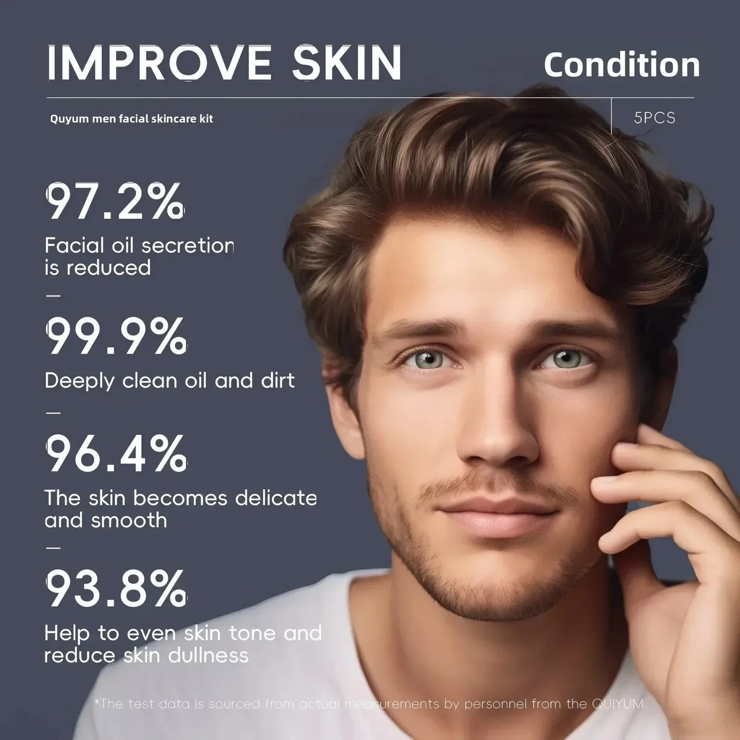 LAIKOU Men's 5-Piece Skincare Set – Scrub, Moisturizer & Eye Cream