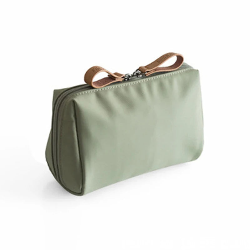 Makeup Bag For Purse Portable Waterproof Cosmetic Bag Lipstick Storage Travel Zipper Pouch For Women Toiletry Organizer Case Peaceful Pleasures Health and Wellness Green