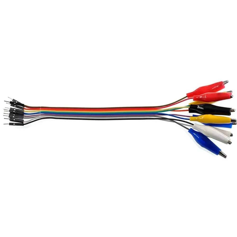20cm 30cm 10pin Double End Alligator Clips Jump Wire Male Female Crocodile Clip Test Lead Jumper Wire Line Cable Peaceful Pleasures Health and Wellness