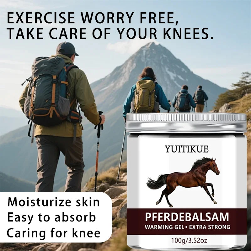YUlTlKUE Pferdebalsam Warming Gel Extra Strong Muscle Comfort Body Care Warming Relief Balm 100g Peaceful Pleasures Health and Wellness