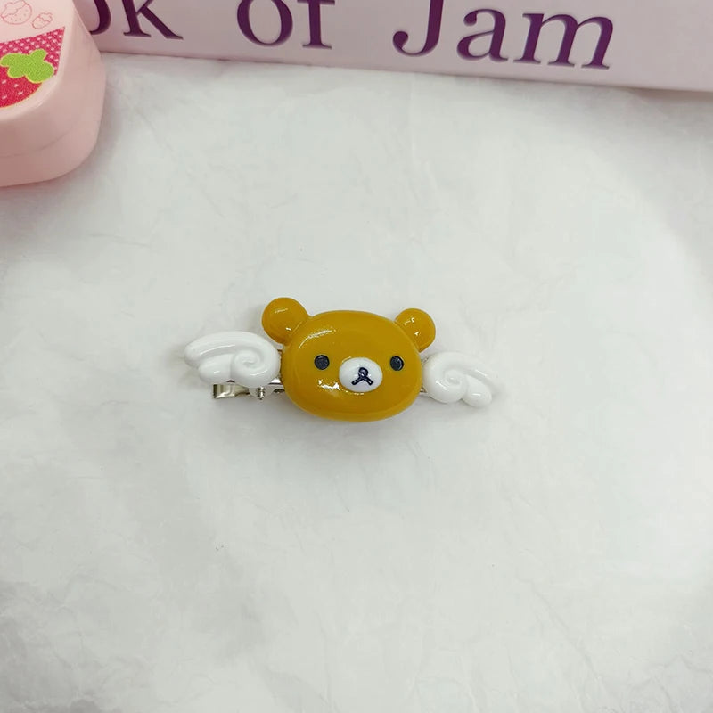 Kawaii Winged Bear Hair Clip – Angel Hairpin for Girls