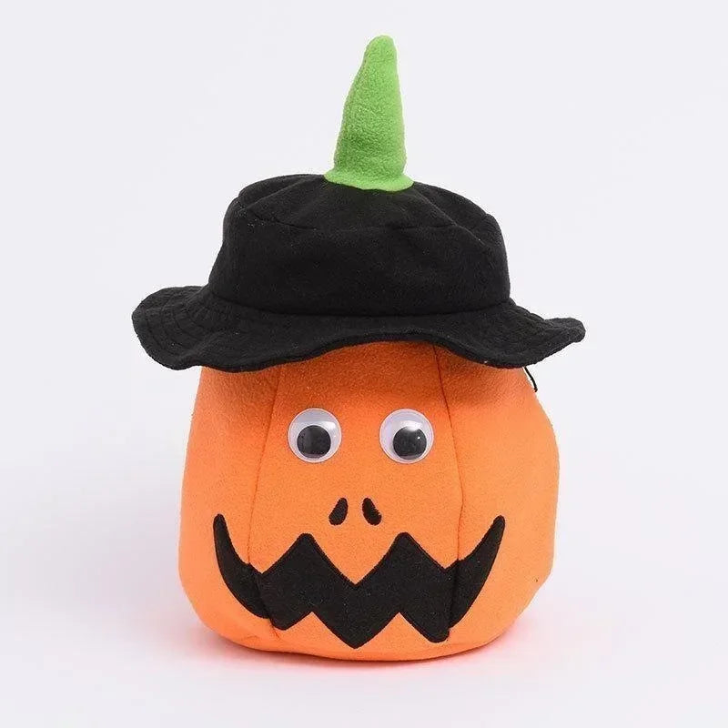 Halloween LED Glowing Pumpkin Bucket Lantern Hat Ghost Festival Party