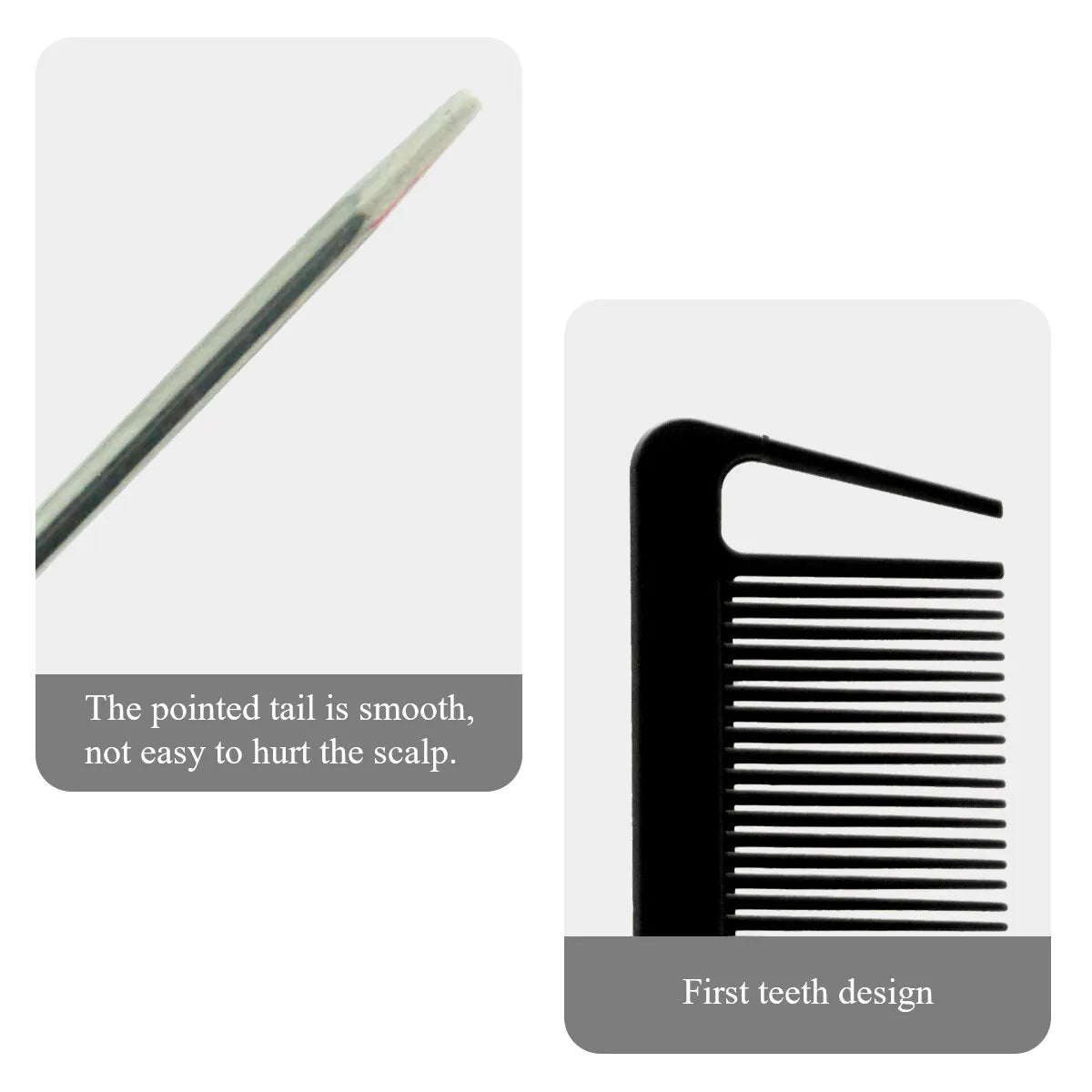 4-Piece Pointy Tail Comb Set – Anti-Static Hair Styling Tools
