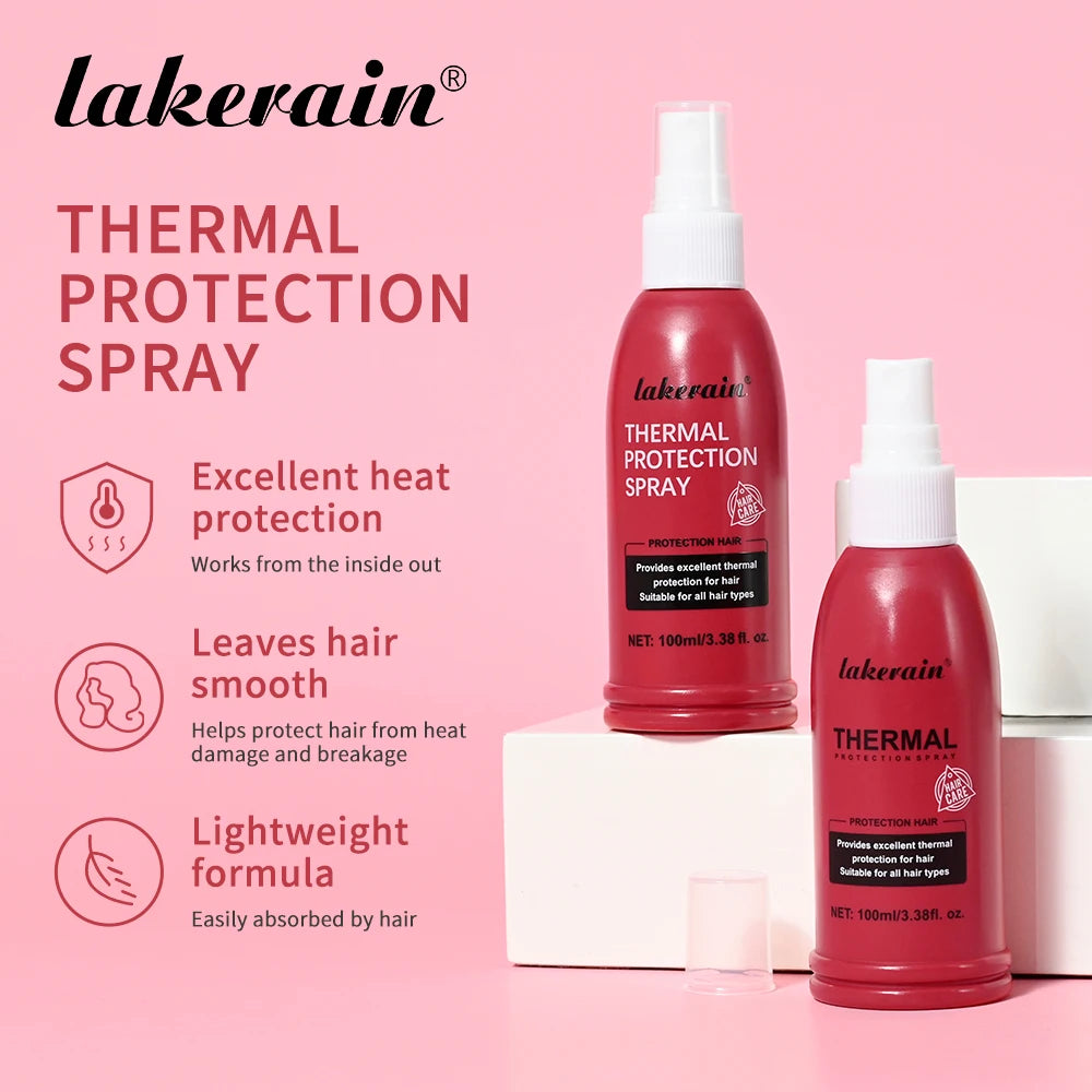 Lakerain Thermal Protection Spray Easy to Absorb Nozzle Design Moisturizing and Repairing Excellent Thermal Protection for Hair Peaceful Pleasures Health and Wellness