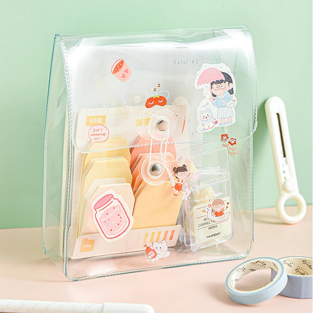 Clear Cosmetic Bag Waterproof PVC Pencil Pouch Toiletry Carry