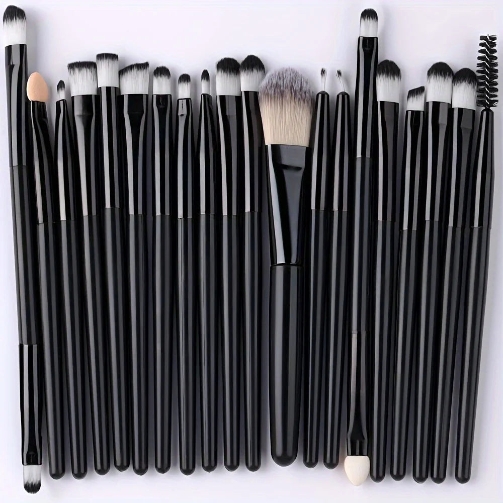 RUNTOIN 20Pc Makeup Brush Set – Soft Eye & Face Brushes Kit