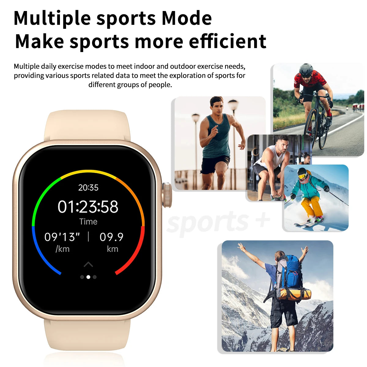 LOMAXFR Smartwatch – Wireless Calling, Multi-Sport, iPhone & Android